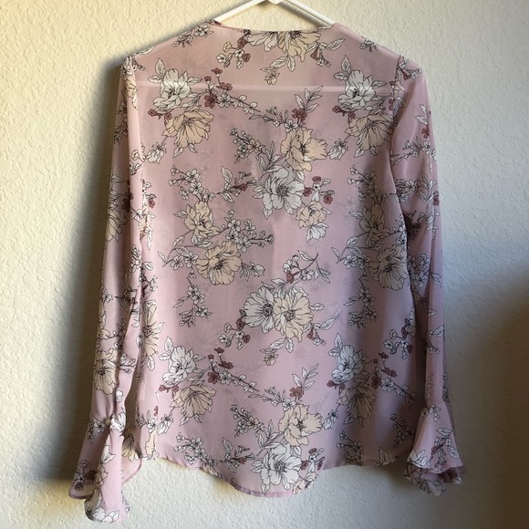 Floral Chiffon Ruffle Top - Picture 4 of 6